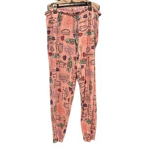 *FRIENDS The Television Show pink Graphic Pajama/Lounge Pants Sz L 12/14